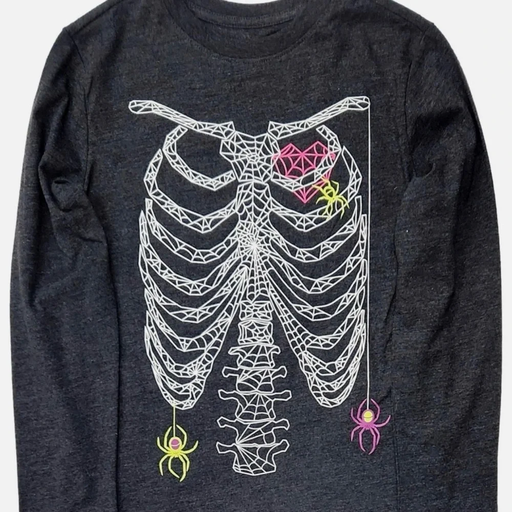 Kids Skeleton Graphic Long Sleeve Shirt - Picture 2 of 2